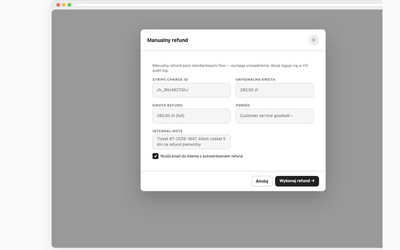 Manual refund (poza standardem)