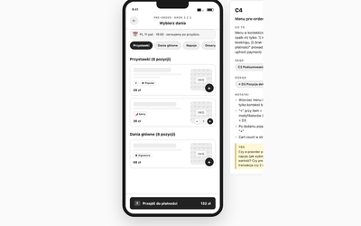 Menu pre-order