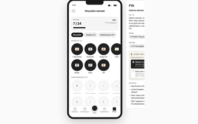 Galeria odznak (gamification MVP)