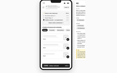 Menu z połączoną rezerwacją