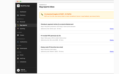 Bug reports inbox