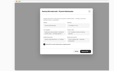 Generate QR codes bulk (PDF)